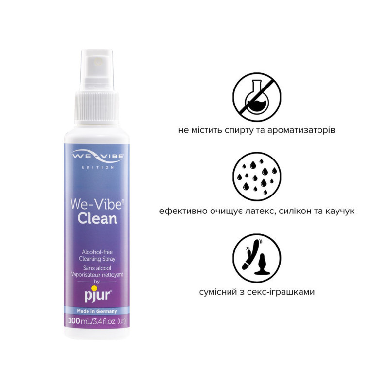 Антибактеріальний спрей Pjur We-Vibe Clean 100 мл без спирту і ароматизаторів