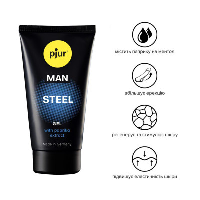 Гель для пеніса стимулювальний pjur MAN Steel Gel 50 ml (м'ята упаковка)