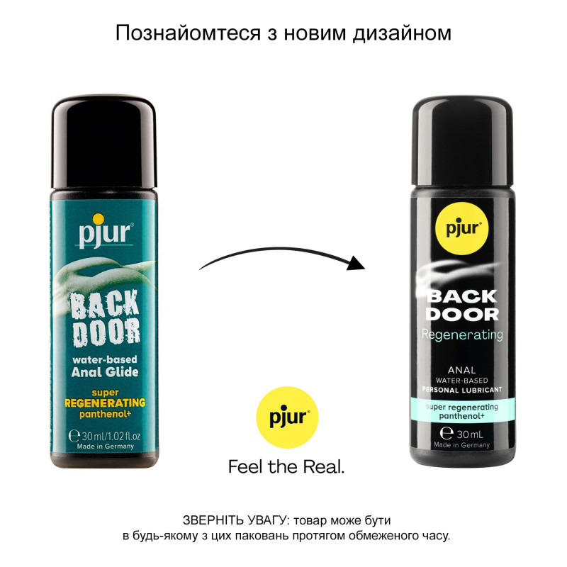 Анальний лубрикант Pjur Backdoor Regenerating 30мл на водній основі, з пантенолом і екстрактом ромашки