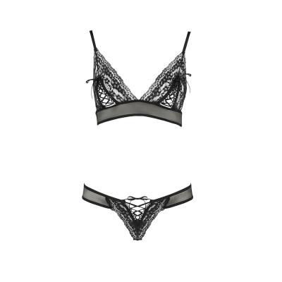 Комплект білизни ERZA SET Black S/M - Passion: ліф і трусики