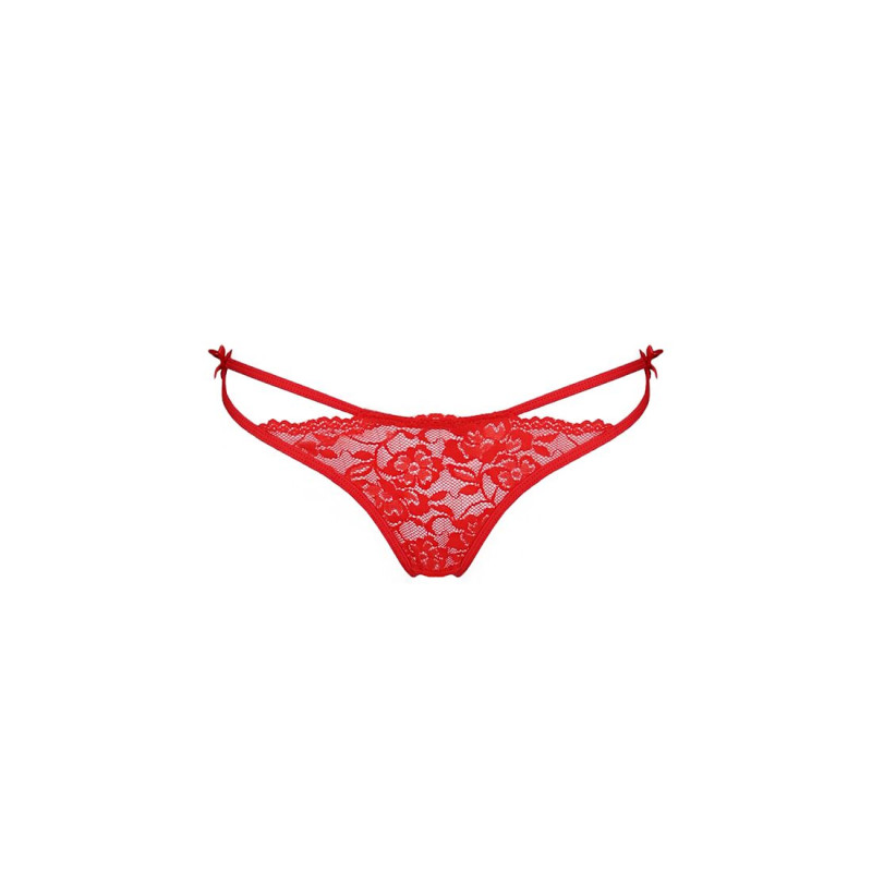 Трусики із завязочками на боках WARDA THONG red S/M - Passion Exclusive