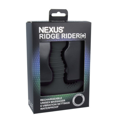 Масажер простати з вібрацією Nexus Ridge Rider Plus Black, макс діаметр 3,7см, перезаряджається