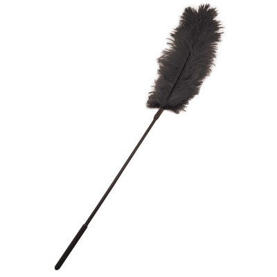 Перо страуса Sportsheets Ostrich Tickler Чорне, для вишуканих ласк