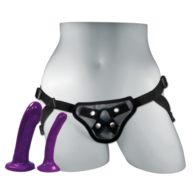 Набір для страпона Sportsheets Anal Explorer Kit, для новачків, 2 насадки, діаметр 2см і 3,5 см
