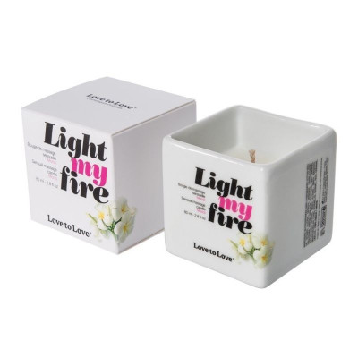 Масажна свічка Love To Love LIGHT MY FIRE Monoi - Квітів моною (80 мл) без парабенів та консервантів