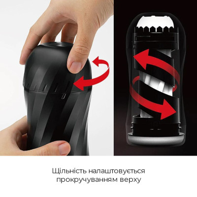 Мастурбатор Tenga Air-Tech TWIST Tickle Red із змінною Тугість обхвату, ефект глибокого мінета