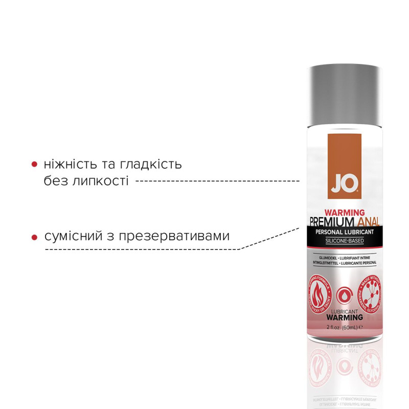 Анальний лубрикант на силіконовій основі JO ANAL PREMIUM - WARMING (60 мл)