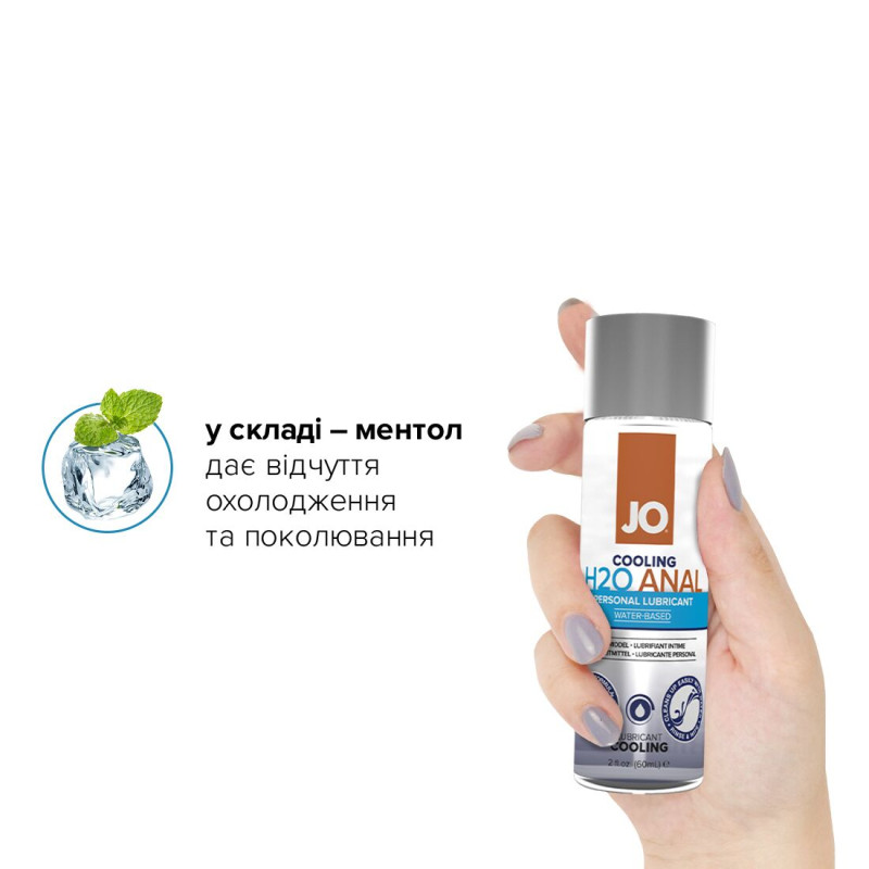 Анальний лубрикант JO ANAL H2O - COOLING (60 мл) охолоджуючий, на водній основі