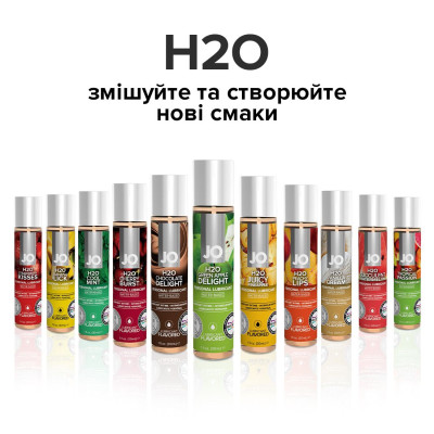 Їстівний лубрикант на водній основі JO H2O – Green Apple (Зелене Яблуко) 30 мл, без цукру