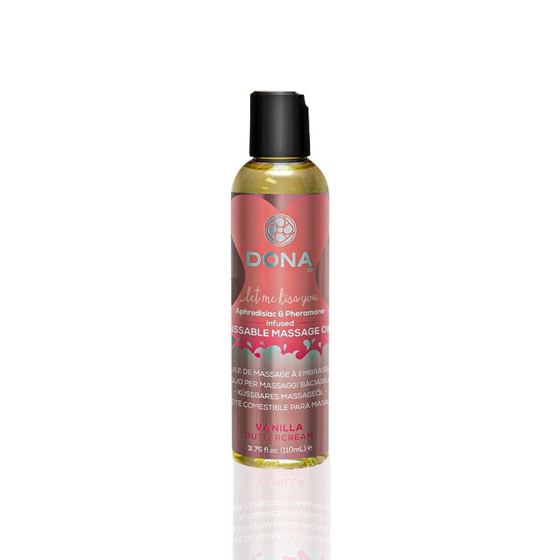 Масажне масло DONA Kissable Massage Oil Vanilla Buttercream (Ваніль) (110 мл) можна для оральних ласк