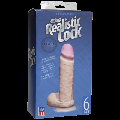 Фалоімітатор Doc Johnson The Realistic Cock White