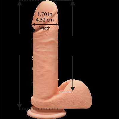 Фалоімітатор Doc Johnson The D - Perfect D - 7 Inch With Balls - ULTRASKYN, діаметр 4,5