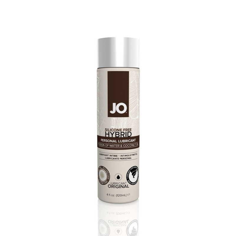 Крем-лубрикант з кокосовим маслом JO Silicone Free Hybrid ORIGINAL (120 мл) біла
