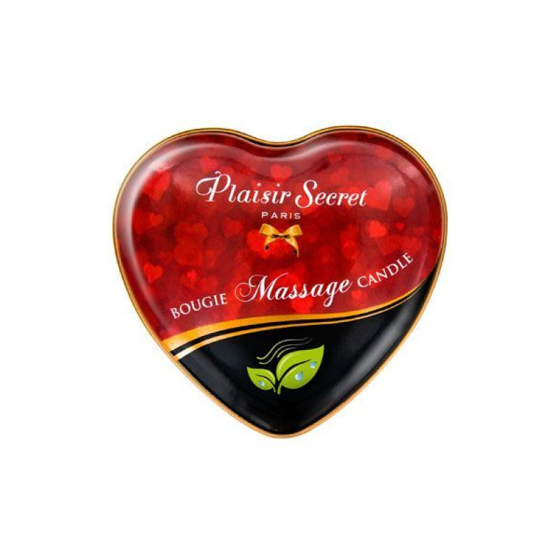 Масажна свічка серце Plaisirs Secrets Natural (35 мл) (термін придатності 09.2025)