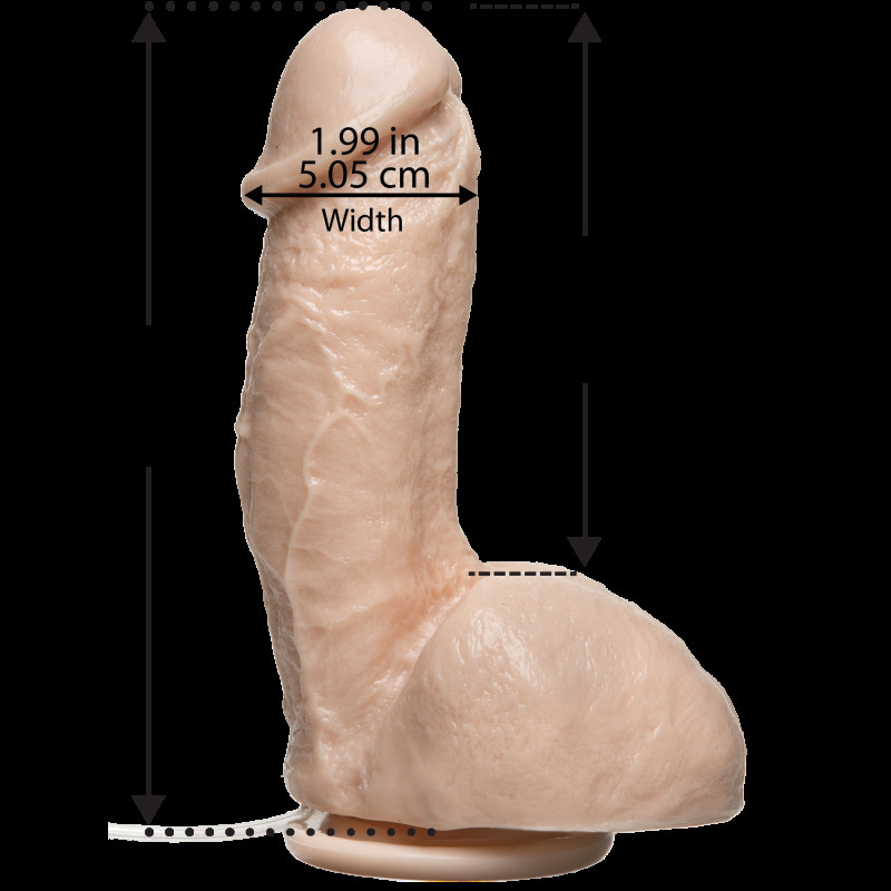 Кінчаючий фалоімітатор Doc Johnson The Amazing Squirting Realistic Cock, ПВХ, діаметр 5,1 см