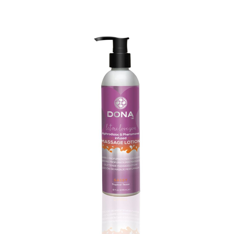 Масажний лосьйон DONA Sassy - Tropical Tease (235 мл) зволожуючий з афродизіаками і феромонами