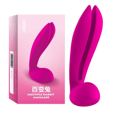 Вібромасажер кролик Leten Multi Rabbit, три вібромотора, гнучкі вушка, 7 режимів роботи