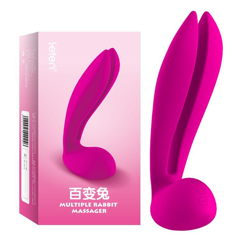 Вібромасажер кролик Leten Multi Rabbit, три вібромотора, гнучкі вушка, 7 режимів роботи