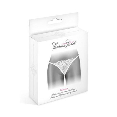 Трусики-стрінги з перлиновою ниткою Fashion Secret VENUSINA White