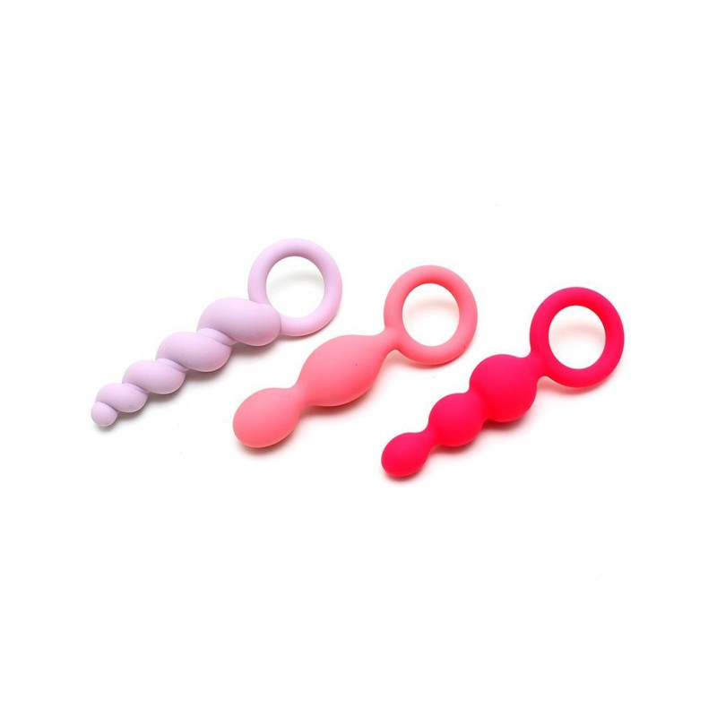 Набір анальних іграшок Satisfyer Plugs colored (set of 3) - Booty Call, макс. діаметр 3 см