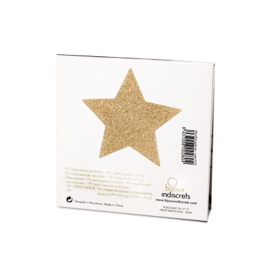 Пестіс - стікіні Bijoux Indiscrets - Flash Star Gold, наклейки на соски