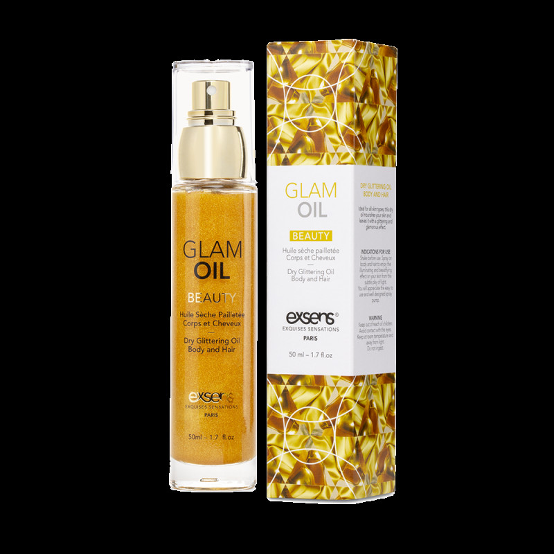 Олія для тіла з блиском EXSENS Glam Oil 50мл, з олією мигдалю (термін 03.2025)