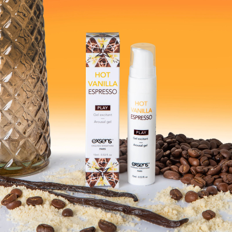 Стимулюючий гель EXSENS Kissable Hot Vanilla Espresso 15мл (термін 07.2025)