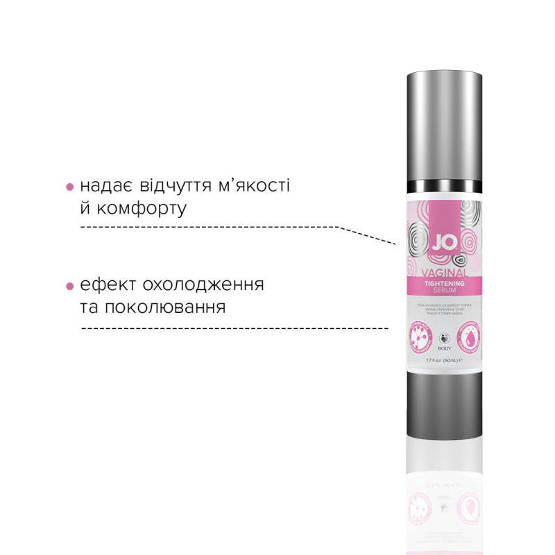 Гель для звуження вагіни JO Vaginal Tightening Serum (50 мл) з охолоджуюче-вібруючим еф.