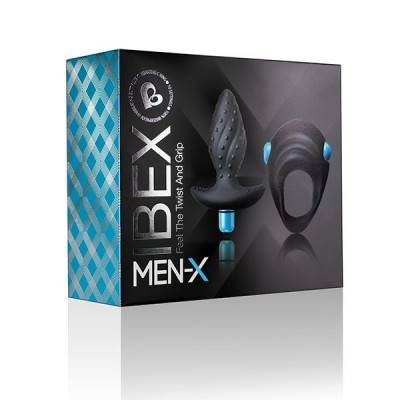 Вібронабір Rock off Men-X IBEX: анальна вібропробка і ерекційне віброкільце