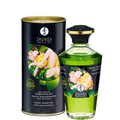 Согревающее масло Shunga Aphrodisiac Warming Oil - Зелений Чай 100 мл Согревающее масло Shunga Aphrodisiac Warming Oil - Зелений Чай 100 мл
