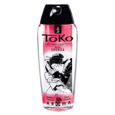 Їстівний лубрикант Shunga Toko AROMA - Полуничне шампанське 165 мл