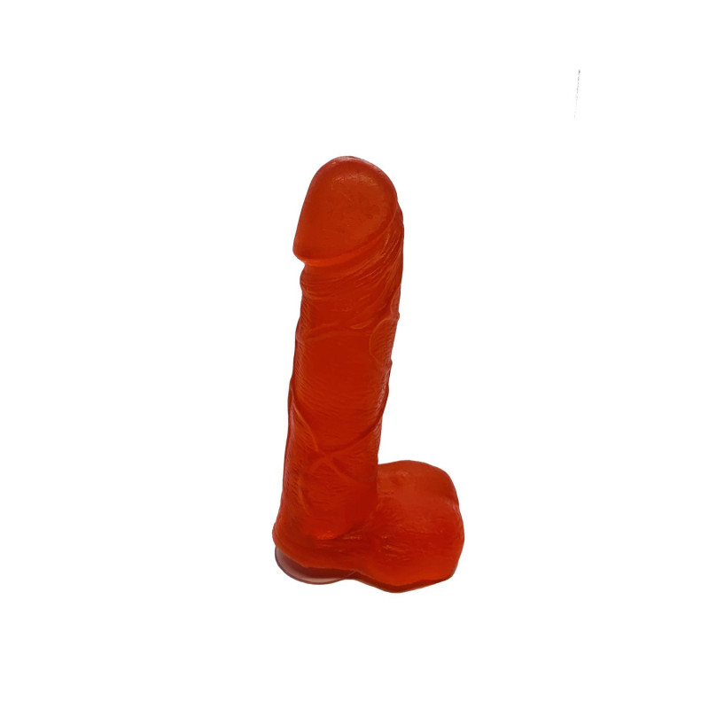 Крафтове мило-член з присоскою Чистий Кайф Red size M натуральне