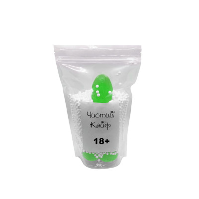 Крафтове мило-член з присоскою Чистий Кайф Green size L натуральне