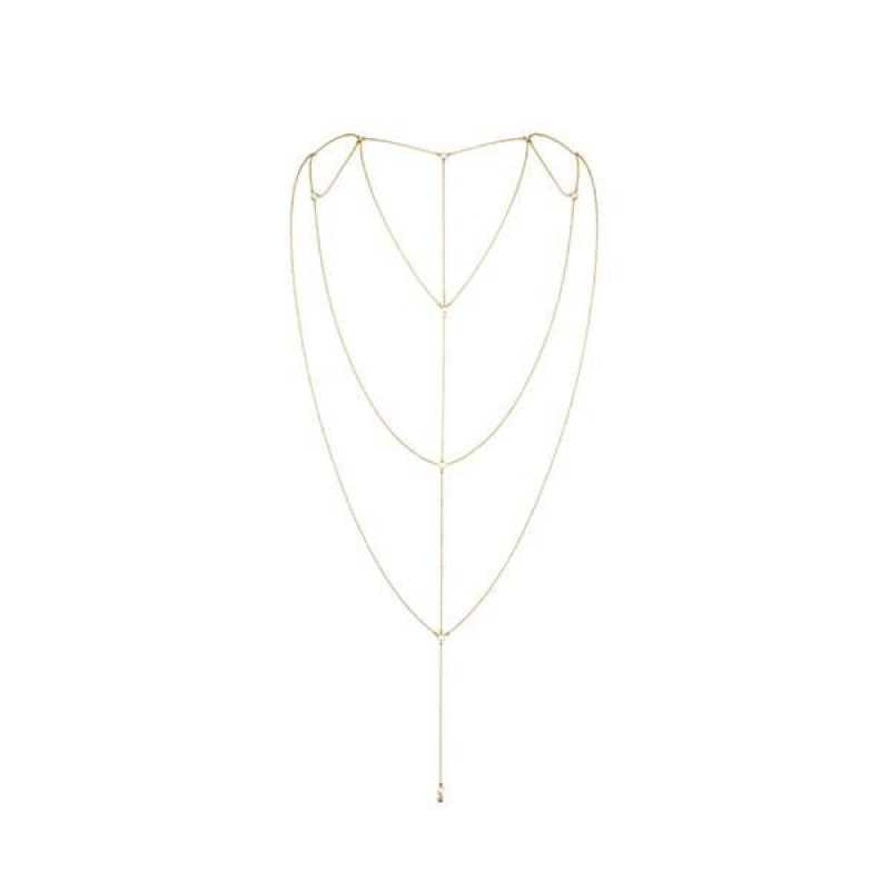 Ланцюжок для спини Bijoux Indiscrets Magnifique Back and Cleavage Chain - Gold, прикраса для тіла