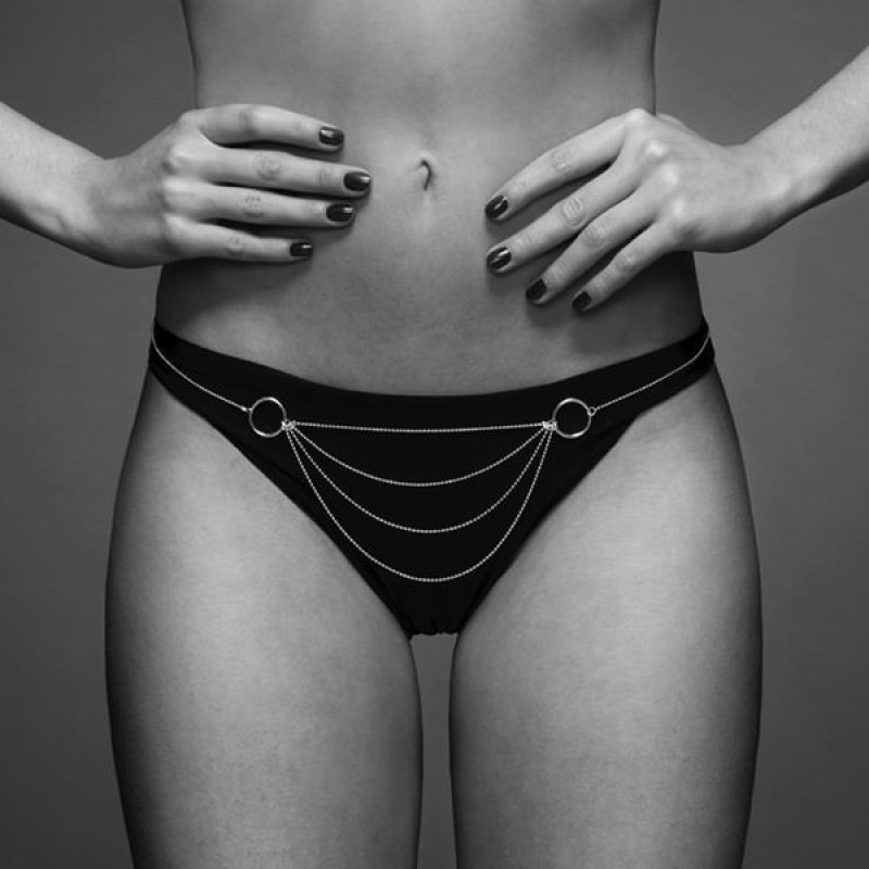Ланцюжок трусики Bijoux Indiscrets Magnifique Bikini Chain - Gold, прикраса на тіло