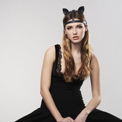Маска кішечки Bijoux Indiscrets MAZE - Cat Ears Headpiece Black