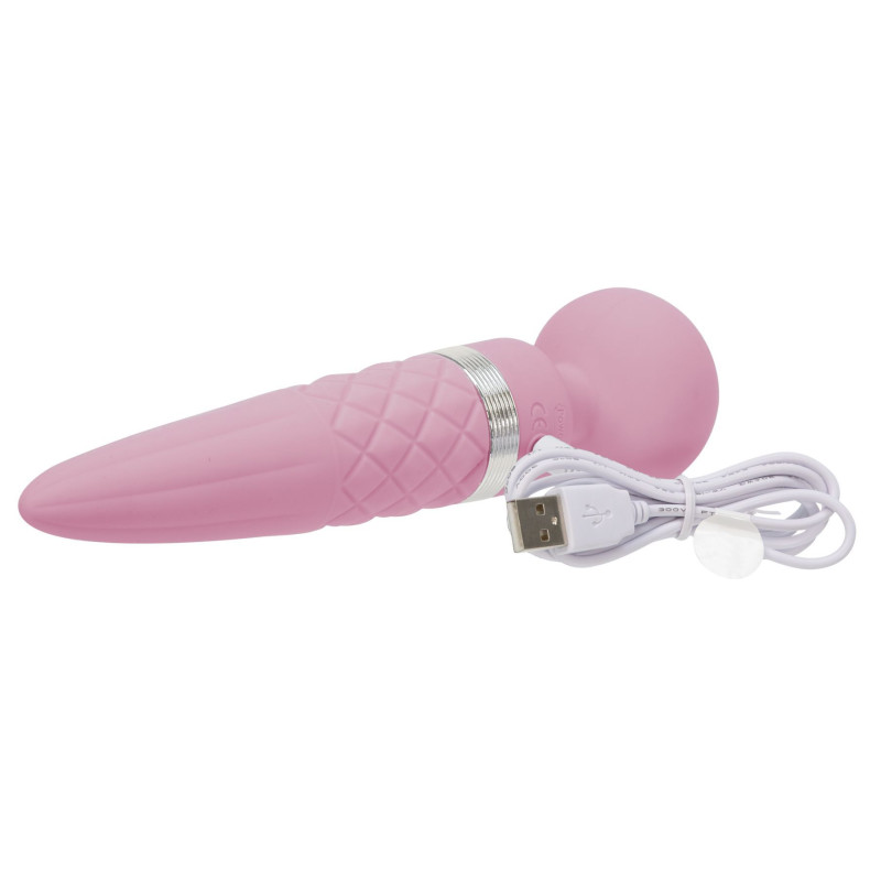Вібромасажер 2 в 1 PILLOW TALK - Sultry Pink, класичний масажер і вібратор з ротацією, платтяігрів