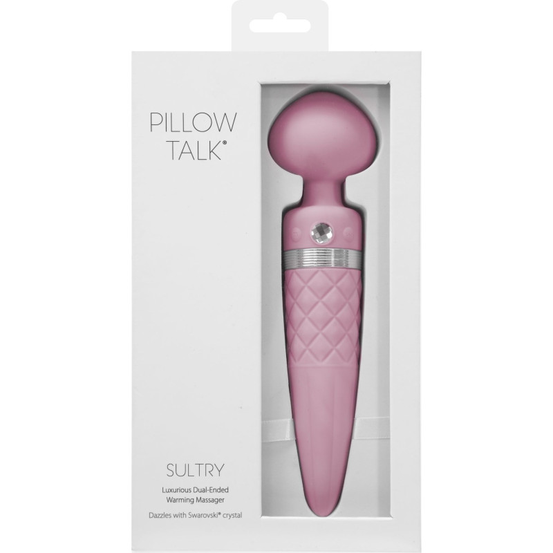 Вібромасажер 2 в 1 PILLOW TALK - Sultry Pink, класичний масажер і вібратор з ротацією, платтяігрів