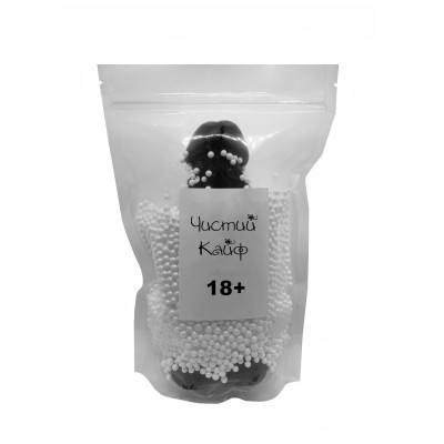 Крафтове мило-член з присоскою Чистий Кайф Black size XL натуральне