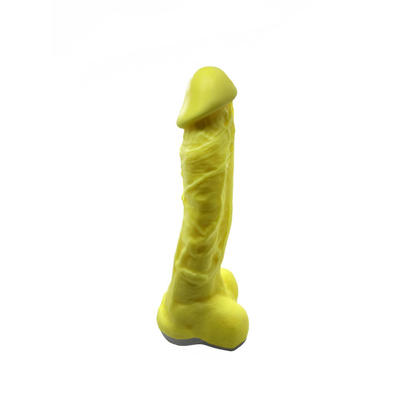 Крафтове мило-член з присоскою Чистий Кайф Yellow size XL натуральне