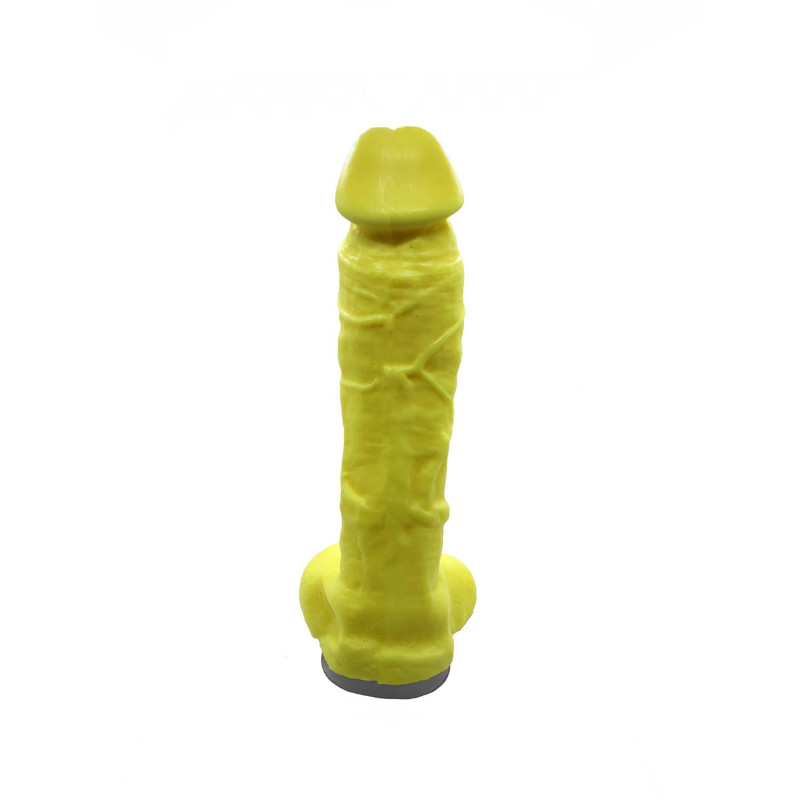 Крафтове мило-член з присоскою Чистий Кайф Yellow size XL натуральне