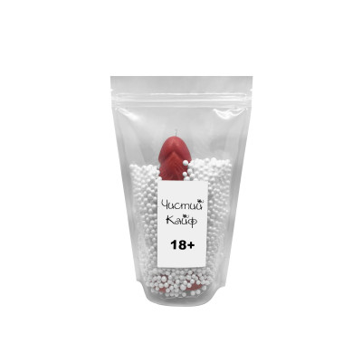 Свічка у вигляді члена Чистий Кайф Red size L, для збудливою атмосфери