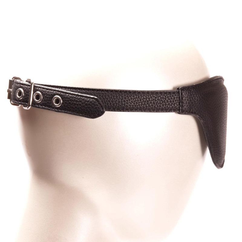 Маска на очі Pornhub Faux Leather Mask екошкіра, чорна, дуже комфортаня