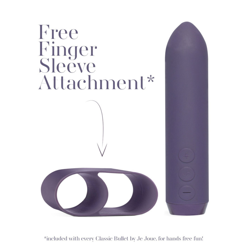 Мінівібратор Je Joue - Classic Bullet Vibrator Purple з глибокої вібрацією і фіксацією на палець