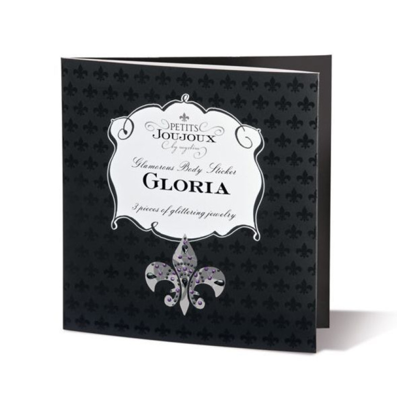 Пестіс з кристалів Petits Joujoux Gloria set of 3 - Green/Blue, прикраса на груди і вульву
