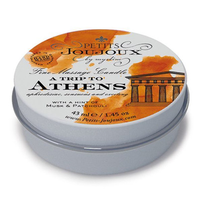 Масажна свічка Petits Joujoux Athens - Мускус і пачулі 43 мл