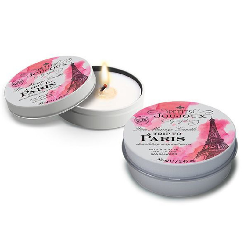 Масажна свічка Petits Joujoux - Paris - Vanilla and Sandalwood - Ваніль та сандал (43 мл) з афродизіаками