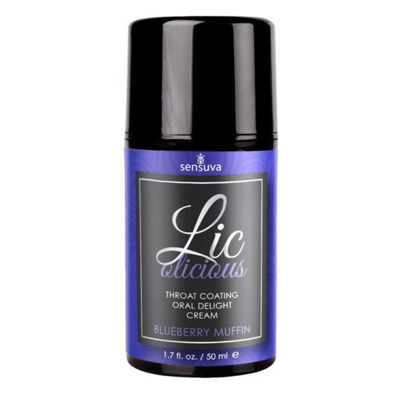 Гель для мінету Sensuva Lic-o-licious – Чорничний кекс (50 мл), маслянистий, без цукру