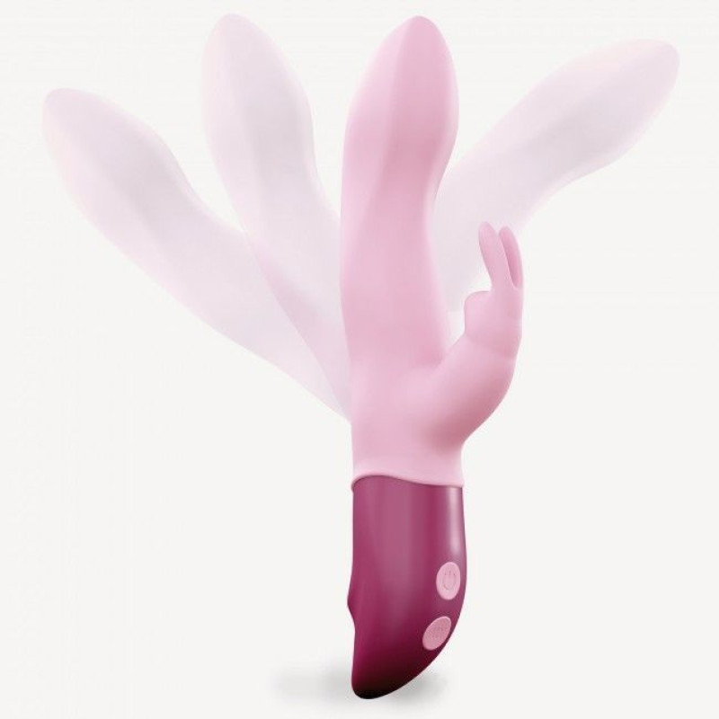 Вібратор-кролик Love To Love Hello Rabbit Rose з гнучким стовбуром і стимуляцією точки G, 2 мотора