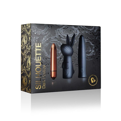 Вібронабір Rocks Off Silhouette - Dark Desires: вібропуля і дві силіконові насадки